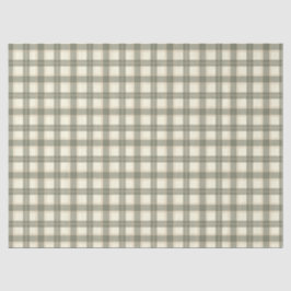 Papel De Seda Xadrez Escocês Sage Clássico 
