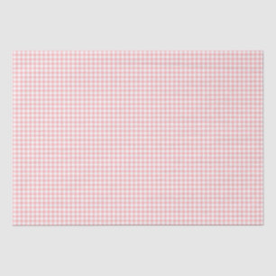 Papel de Seda Xadrez Ginga Rosa Branco para Aniver