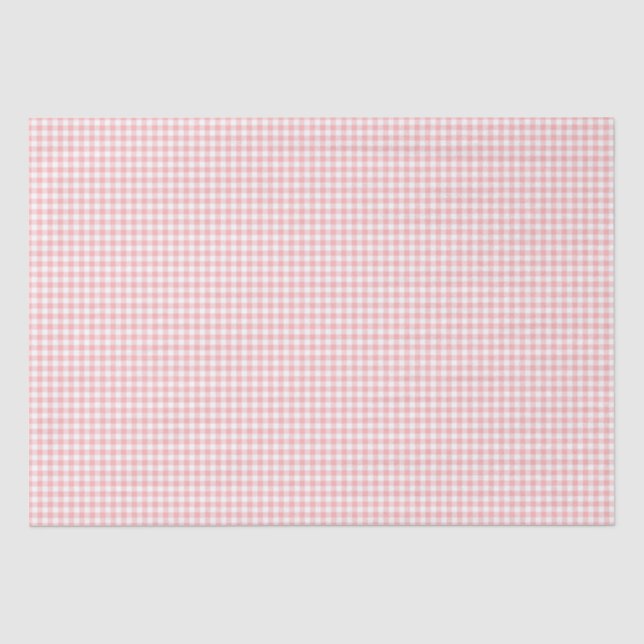 Papel de Seda Xadrez Ginga Rosa Branco para Aniver (Frente )