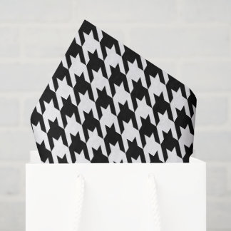 Papel De Seda Xadrez Inglês Preto e Branco
