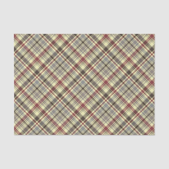 Papel De Seda Xadrez Marrom (Frente )