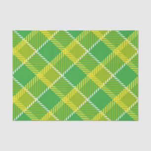 Papel De Seda Xadrez no teste padrão geométrico amarelo e verd