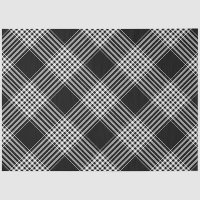 Papel De Seda Xadrez Preta E Branca (Frente )