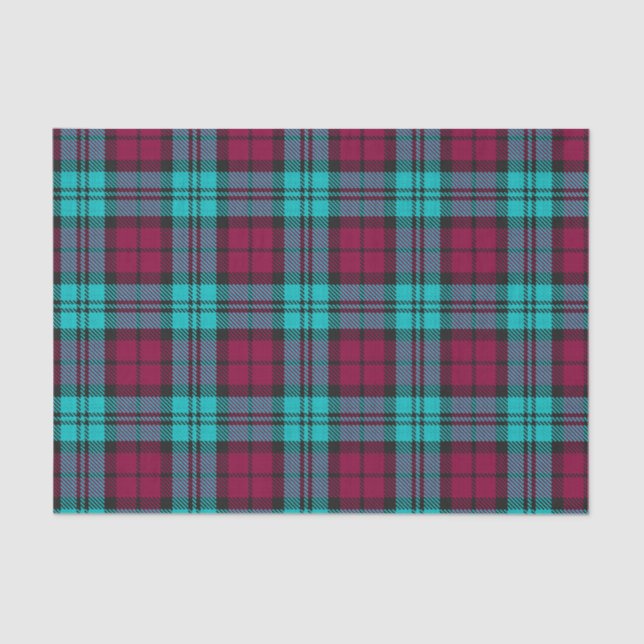 Papel De Seda Xadrez Red Campbell Tartan Blackwatch (Frente )