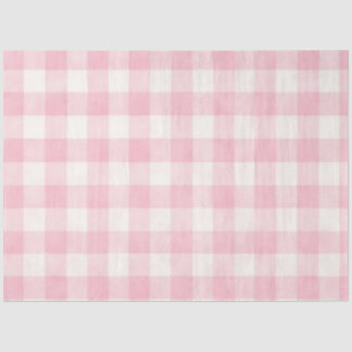 Papel De Seda Xadrez Rosa 