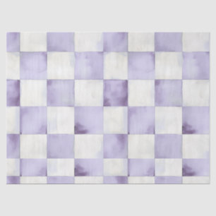 Papel de Seda Xadrez Roxo Decorativo