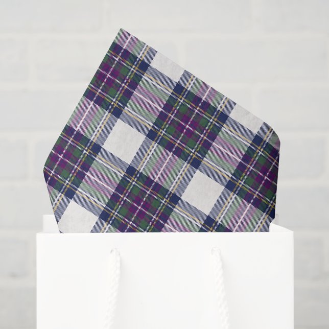Papel De Seda Xadrez Roxo e Verde (Sacola de presentes)