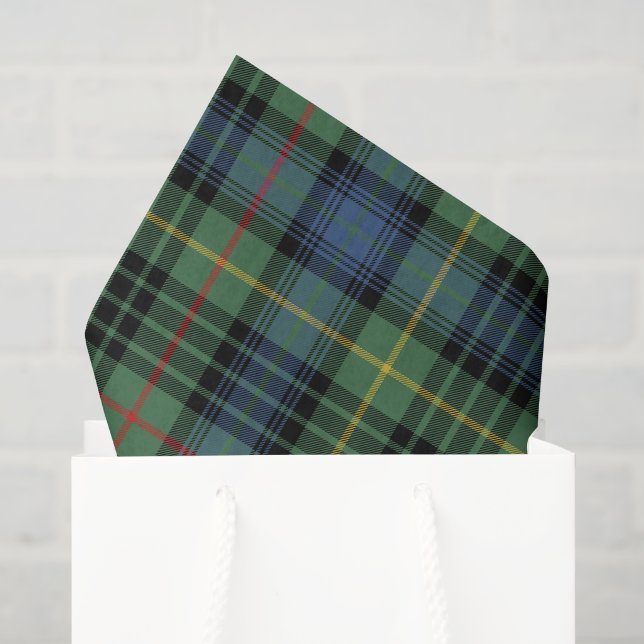 Papel De Seda Xadrez Verde (Sacola de presentes)