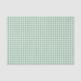 Papel De Seda Xadrez Verde Mínima de Tartan Gingham Natal