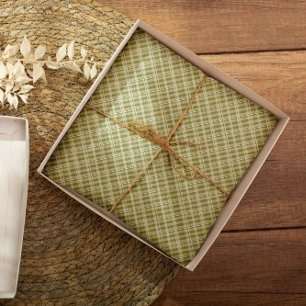 Papel De Seda Xadrez Verde Tartan