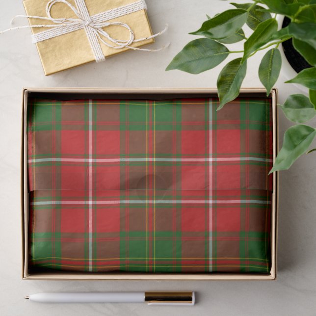 Papel De Seda Xadrez verde-tartan (Presente)