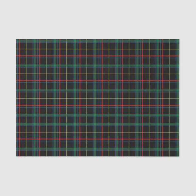 Papel De Seda Xadrez vermelha & verde (Frente )