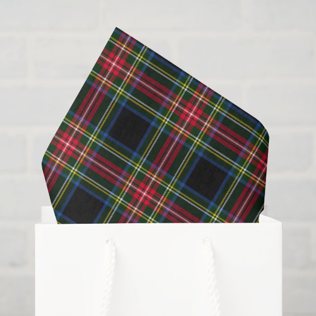 Papel De Seda Xadrez Vermelho e Azul (Sacola de presentes)