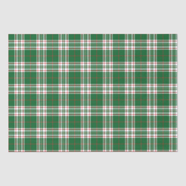 Papel De Seda Xadrez Vermelho e Verde  (Frente )