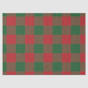Papel De Seda Xadrez Vermelho Verde