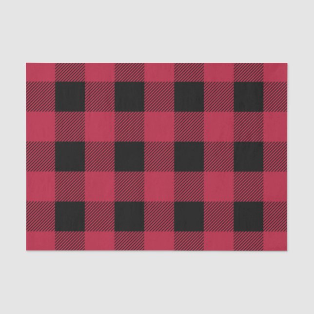 Papel De Seda Xadrez Vintage Red Buffalo (Frente )