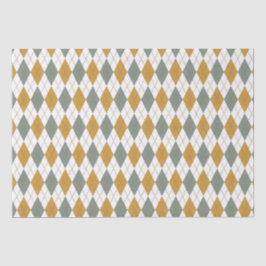 Papel De Seda Xanadu e Dourado Winter Argyle
