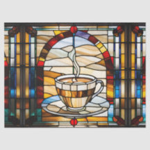 Xícara de Café e Pires em Vidro Colorido Falso par