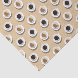 Papel De Seda Xícara de Café Padrão Sem Costura Moderno Elegante