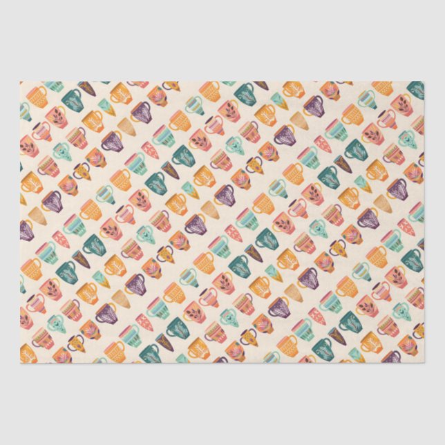Papel De Seda Xícaras de Café (Frente )