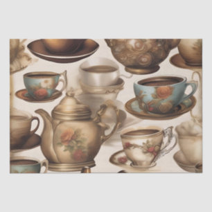 Papel De Seda Xícaras e Cafeteiras Decoupage /