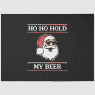 Papel De Seda Xmas Ho Ho Segure Minha Cerveja