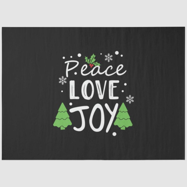 Papel De Seda Xmas Peace Love Joy (Frente )