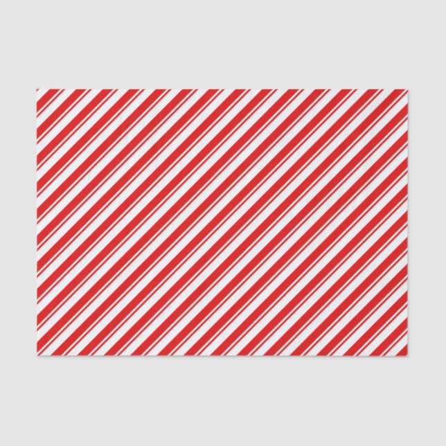 Papel De Seda Xmas Peppermint Candy Red Stripe Molhado (Frente )