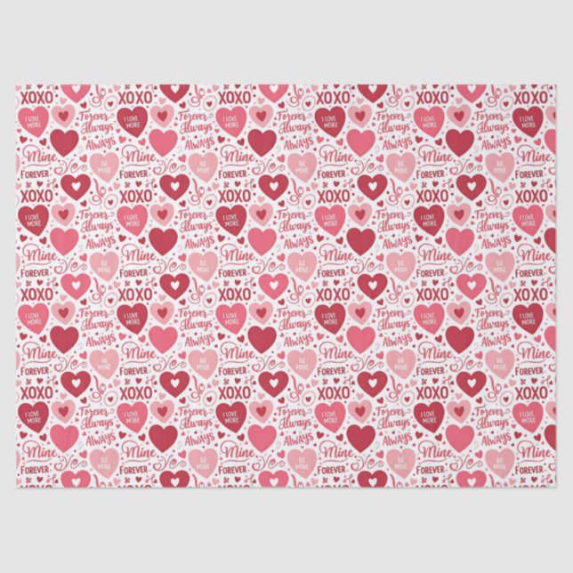 Papel De Seda XOXO & Always Be Mine Valentine  (Frente )