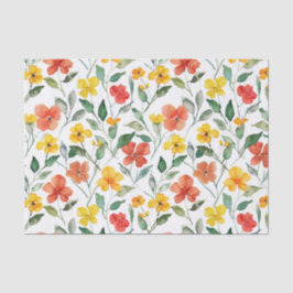Papel De Seda Yellow Orange Flowers Birthday