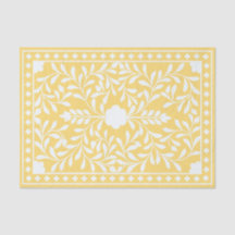 Yellow Traditional Bone Inlay Decoupage Paper