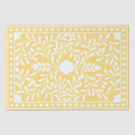 Papel De Seda Yellow Traditional Bone Inlay Decoupage Paper