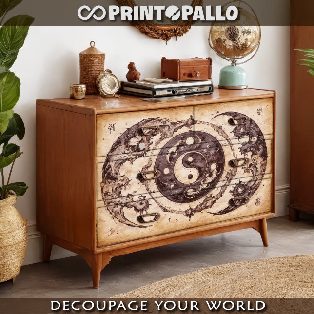 Papel De Seda Yin e Yang em pergaminho - (Criador carregado)