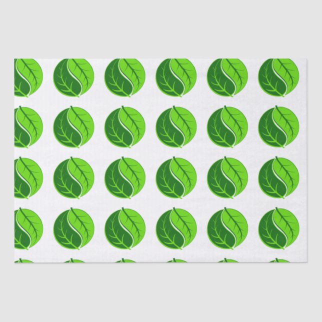 Papel De Seda Yin e Yang Leaves (Frente )