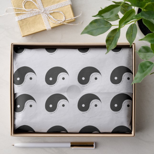 Papel De Seda Yin Yang Preto e Branco Mindfulness Iogue (Presente)