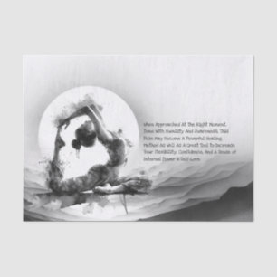 Papel De Seda Yoga Reiki Pigeon Pose Watercolor, Rei Pigeon Com 