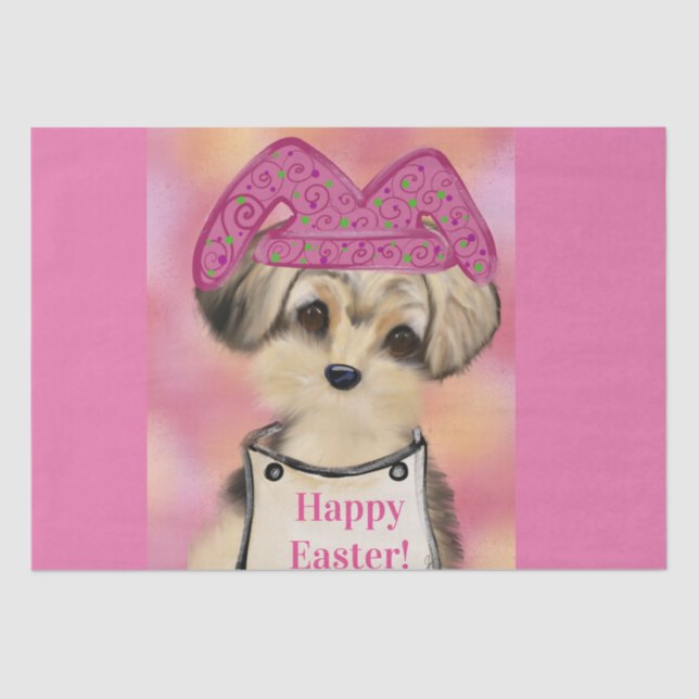 Papel De Seda Yorkie Poo     (Frente )