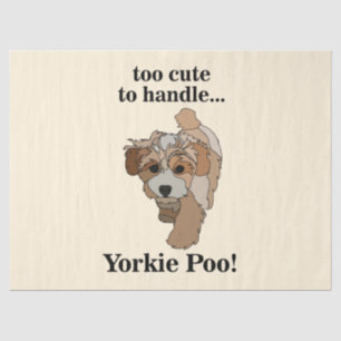 Papel De Seda Yorkie Poo Yorkipoo Cachorro Fofo