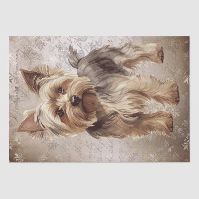 Papel De Seda Yorkshire Terrier Dog (Frente )