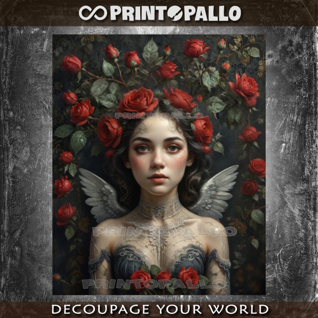 Papel De Seda Your angel love flowers and roses! -  (Criador carregado)