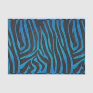 Papel De Seda Zebra Black e Blue Impressão