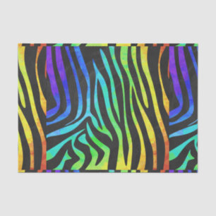 Papel De Seda Zebra Black e Rainbow Impressão