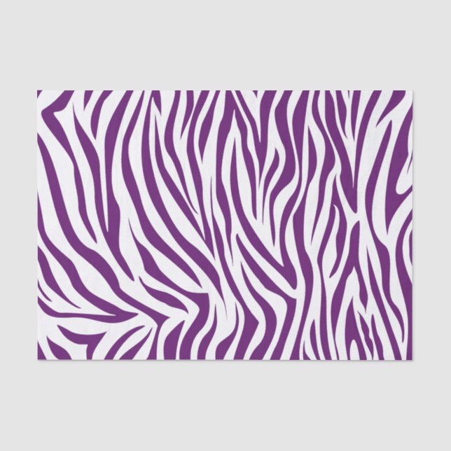 Papel De Seda Zebra do safari da violeta africana (Frente )