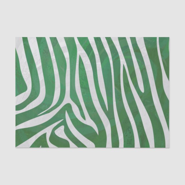 Papel De Seda Zebra Green e White Impressão (Frente )