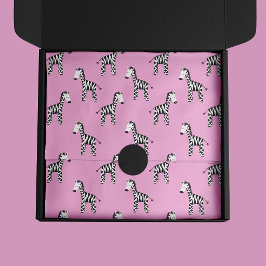 Papel De Seda Zebra rosa fofa