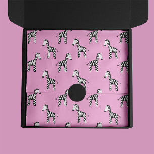 Papel De Seda Zebra rosa fofa