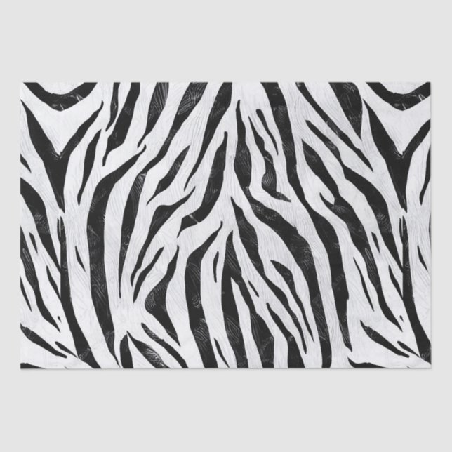 Papel De Seda Zebra Strips - Decoupage de Impressão Animal (Frente )