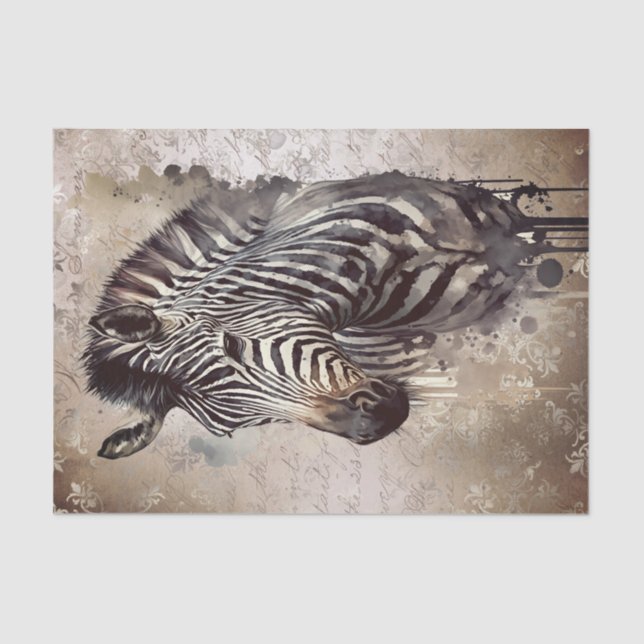 Papel De Seda Zebra Watercolor (Frente )