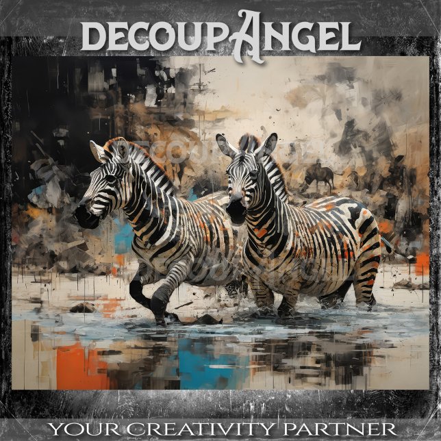 Papel De Seda Zebra Wild Spirit - Decoupage - (Criador carregado)