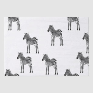 Papel De Seda Zebras Brancas Chic Black